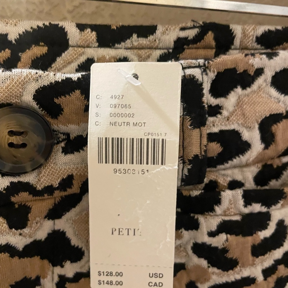 Anthropologie The Ettie High-Rise Crop Wide-Leg Pants : Leopard Edition 30P NWT - Picture 6 of 8